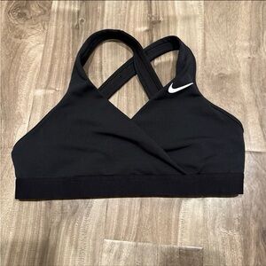 Women's Black Nike Halter Sports Bra